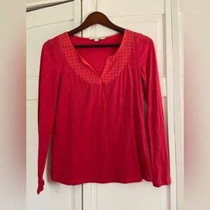 BODEN Pinkish-Red Long Sleeved Tee Size 4